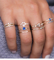 30 Styles Trendy Boho Midi Knuckle Ring Set For Women Crystal Geometric Finger Rings Fashion Bohemian Jewelry