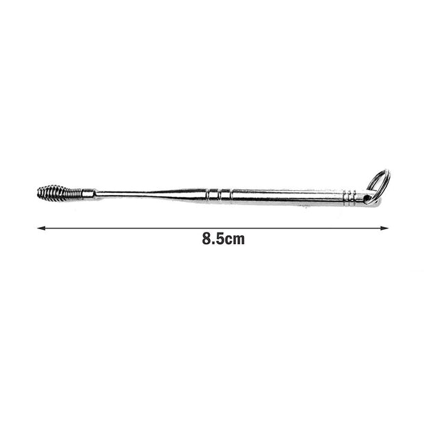 360° Ear Scoop Portable Spiral Stainless Steel Earpick Curette Ear Wax Remover Spring Ear Clean