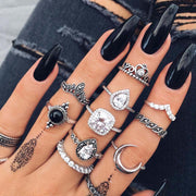 30 Styles Trendy Boho Midi Knuckle Ring Set For Women Crystal Geometric Finger Rings Fashion Bohemian Jewelry