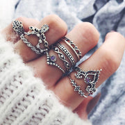 30 Styles Trendy Boho Midi Knuckle Ring Set For Women Crystal Geometric Finger Rings Fashion Bohemian Jewelry