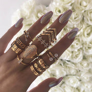 30 Styles Trendy Boho Midi Knuckle Ring Set For Women Crystal Geometric Finger Rings Fashion Bohemian Jewelry