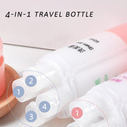 New Travel sub-bottling cosmetic four-in-one travel portable set shampoo shower gel creative empty bottle A79635