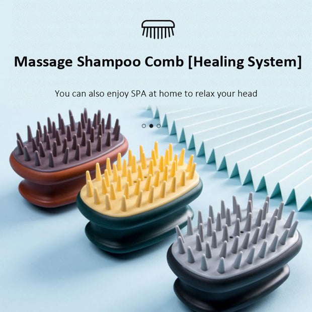 1pcs Silicone Head Body Scalp Massage Brush Silicone Shampoo Brush Hair Washing Comb Shower Brush Bath SPA Massage Hair Brush