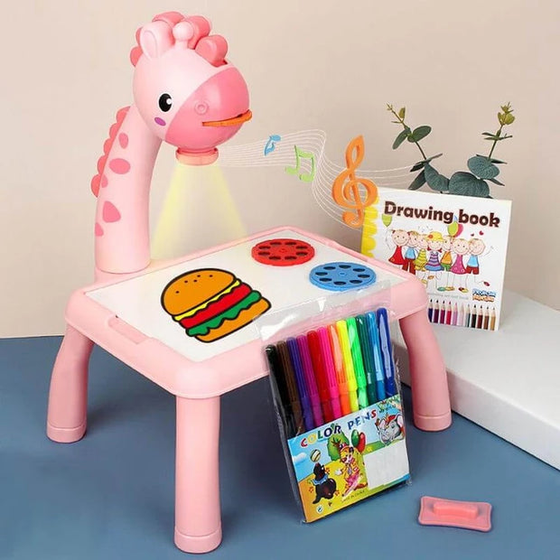 Children LED Projection Learing Drawing Board