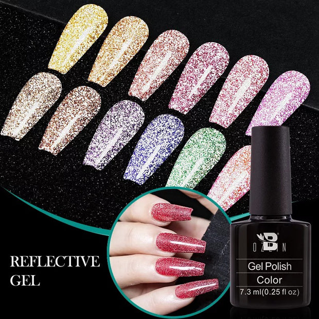 Reflective Glitter Gel Nail Polish