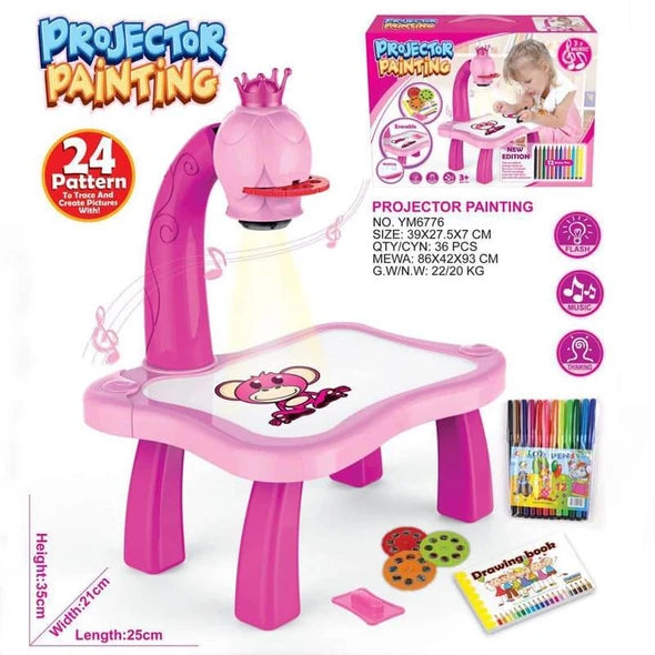 Children LED Projection Learing Drawing Board